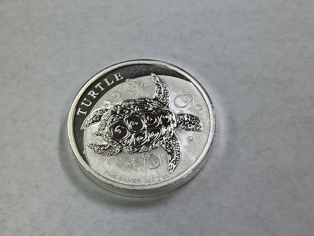 2024 NIUE TURTLE 2OZ SILVER COIN