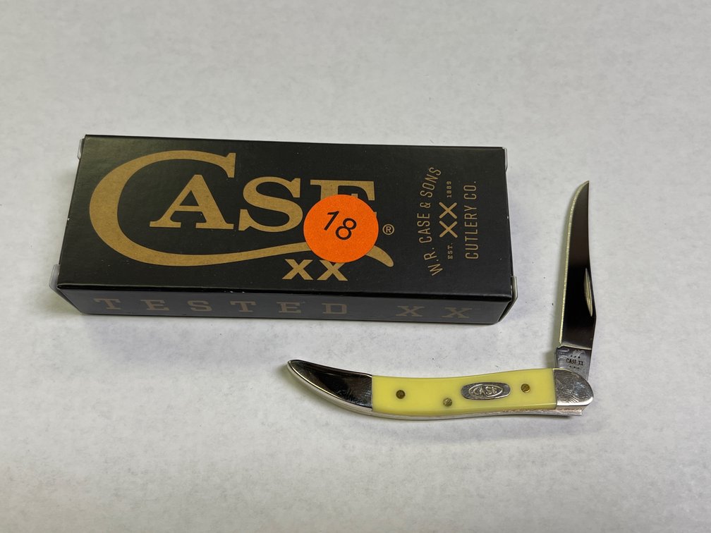 CASE XX YELLOW SYNTHETIC SMOOTH SMALL TEXAS TOOTHPICK KNIFE