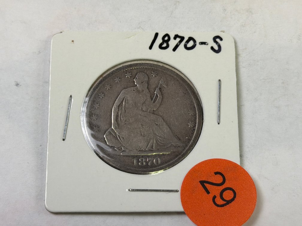 1870 SEATED LIBERTY HALF DOLLAR