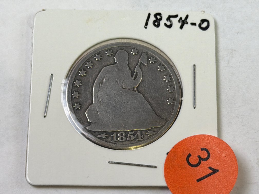 1854 O SEATED LIBERTY HALF DOLLAR