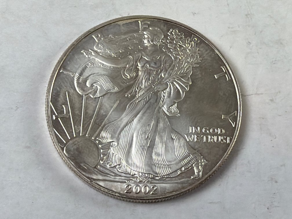 2002 AMERICAN SILVER EAGLE DOLLAR