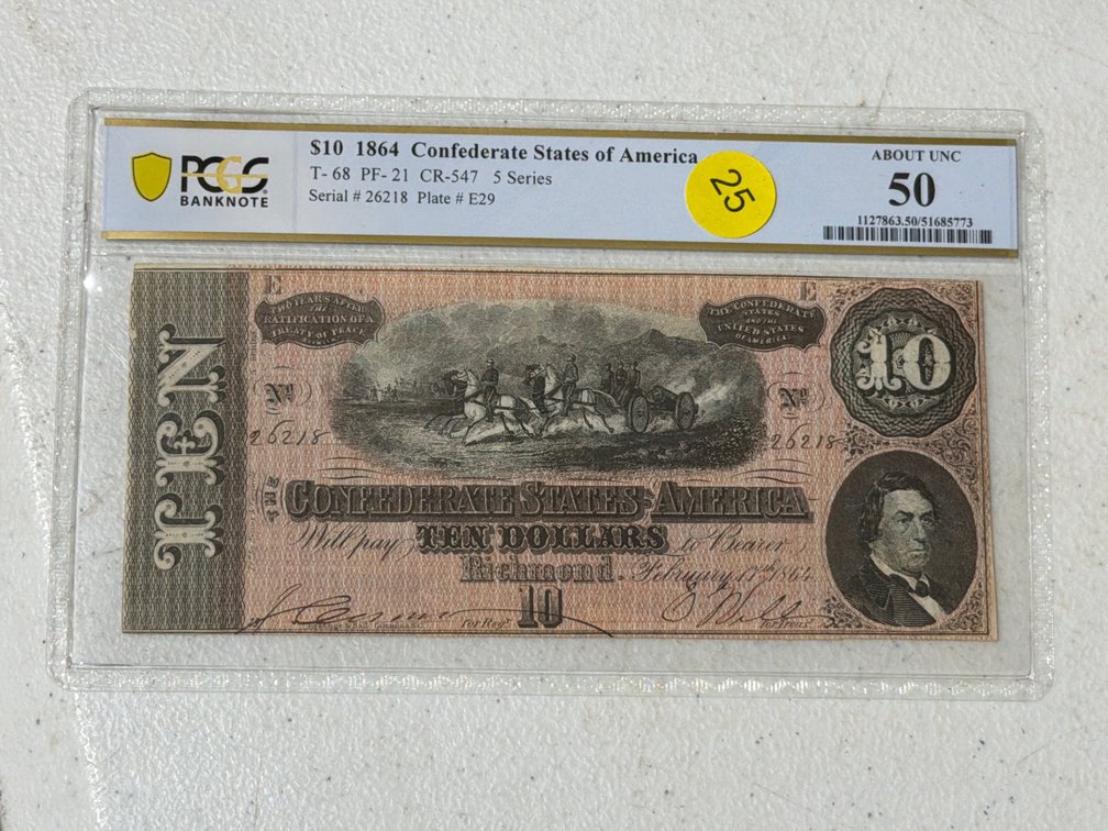 $10 1864 CONFEDERATE STATES OF AMERICA