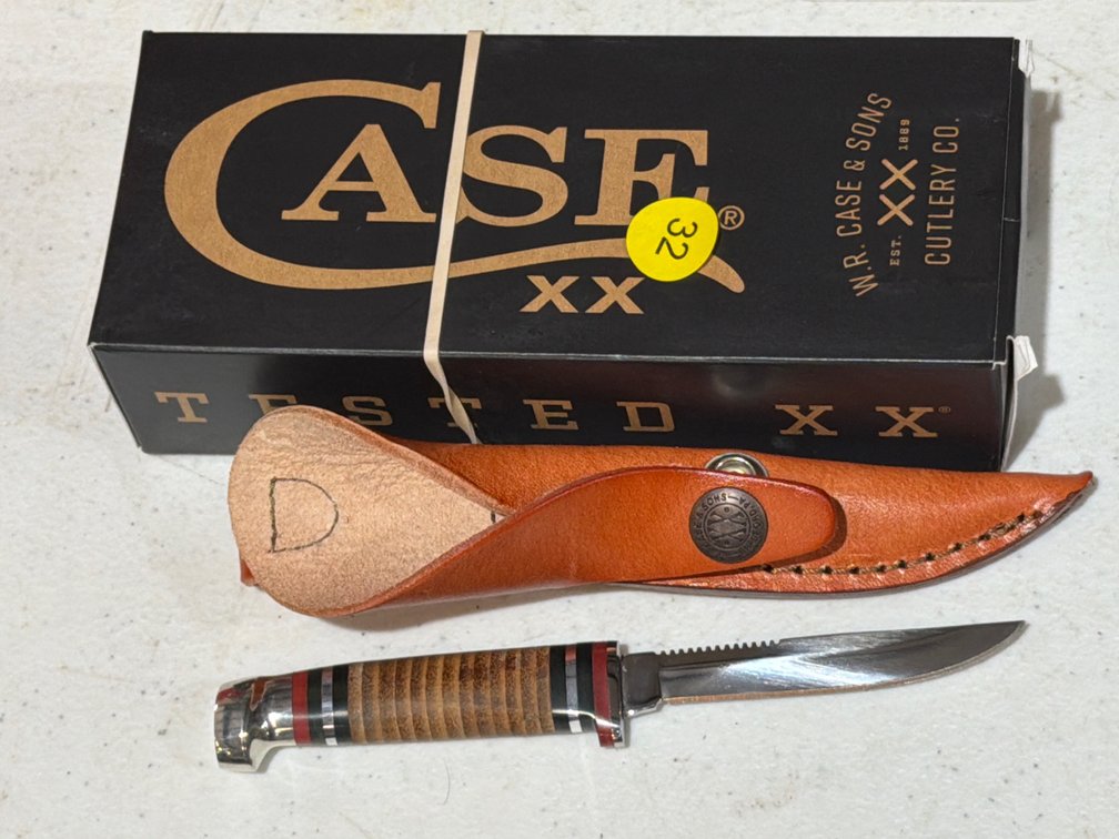 CASEXX LEATHER HUNTER KNIFE WITH SHEATH