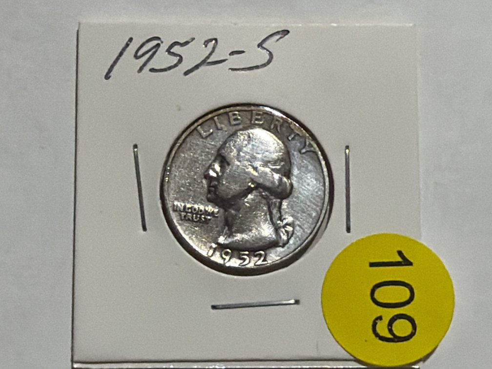 1952 S SILVER QUARTER