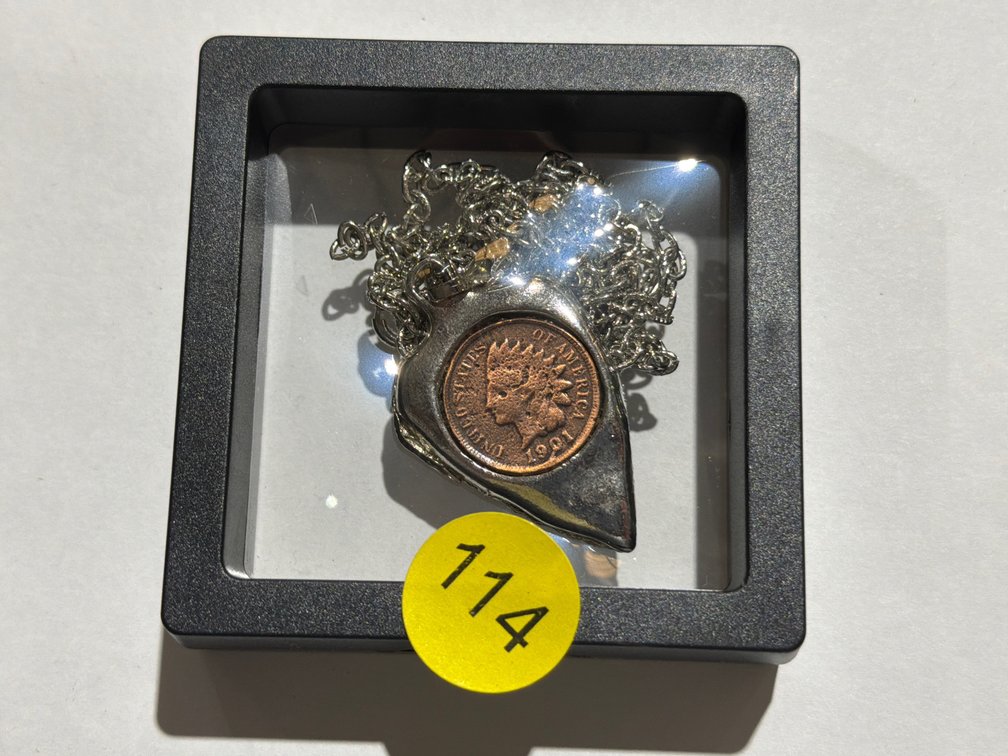 ARROW HEAD INDIAN PENNY NECKLACE