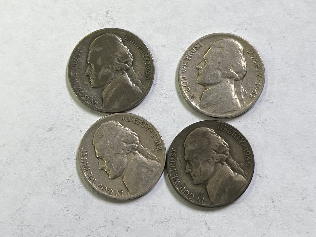 (4) WAR NICKELS