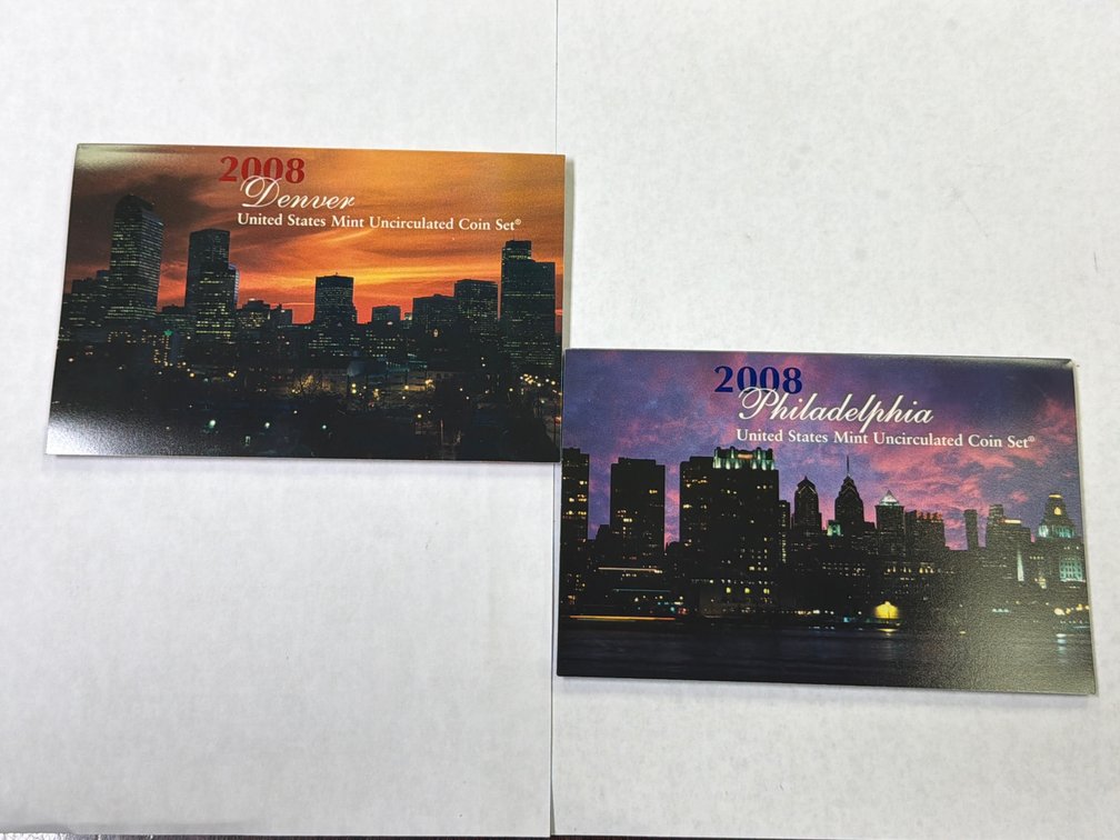 2008 DENVER & PHILADELPHIA UNCIRCULATED COIN SETS