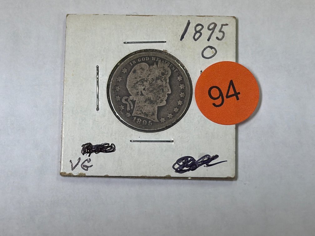1895 O BARBER QUARTER