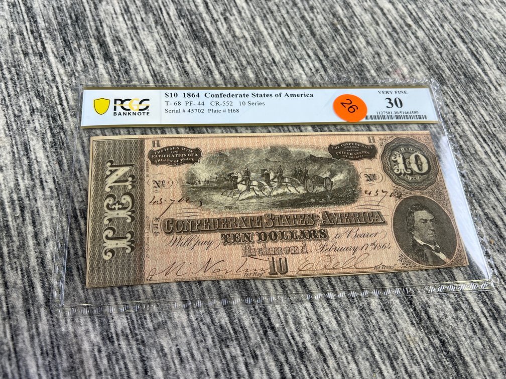 $10 1864 CONFEDERATE STATES OF AMERICA