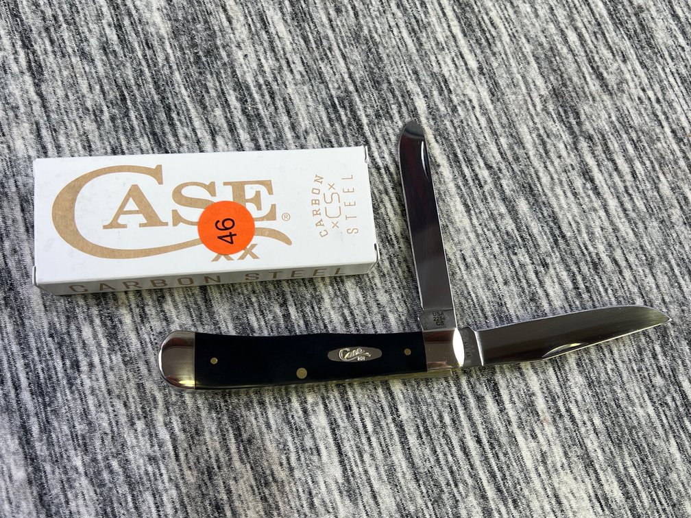 CASE XX BLACK SYNTHETIC SMOOTH TRAPPER KNIFE