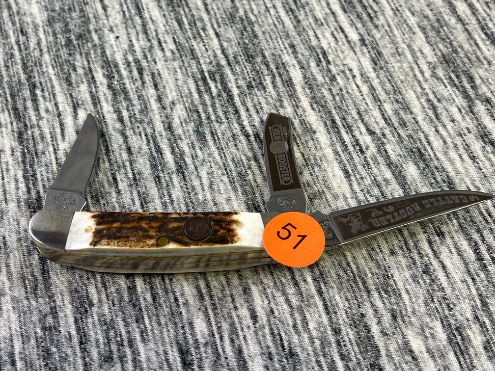 GERMAN HEN & ROOSTER CATTLE RUSTLER KNIFE