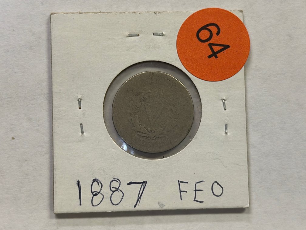 1887 V NICKEL