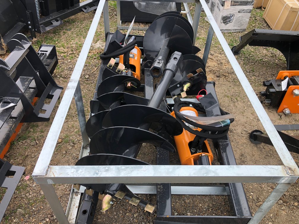 (2) SETS OF SKID STEER POST HOLE AUGERS