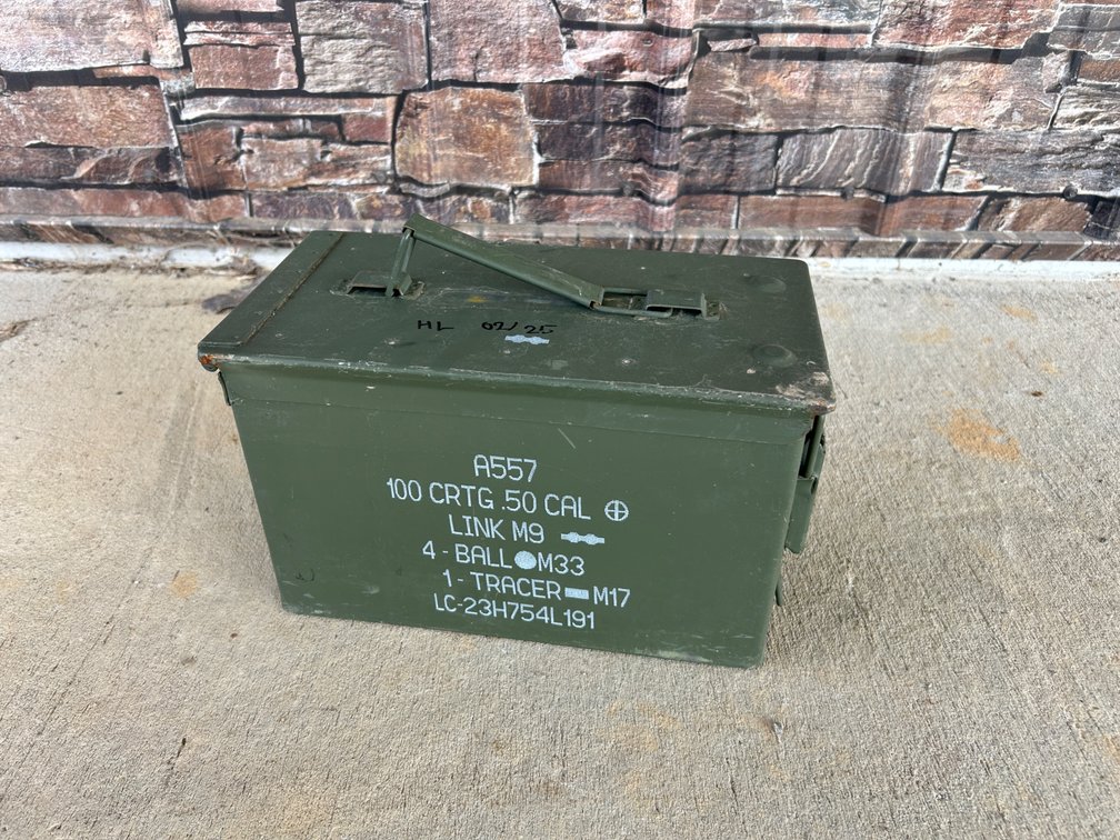 .50 CAL MILITARY METAL AMMO BOX