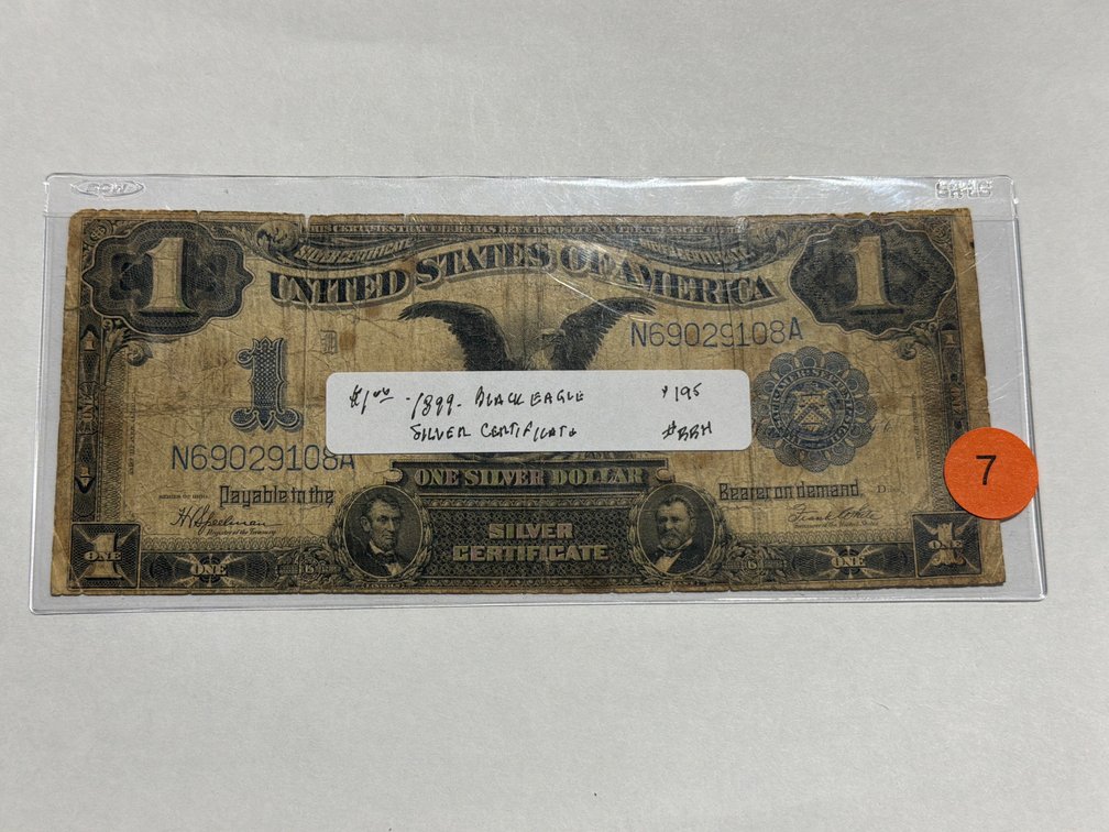 1899 BLACK EAGLE SILVER CERTIFICATE