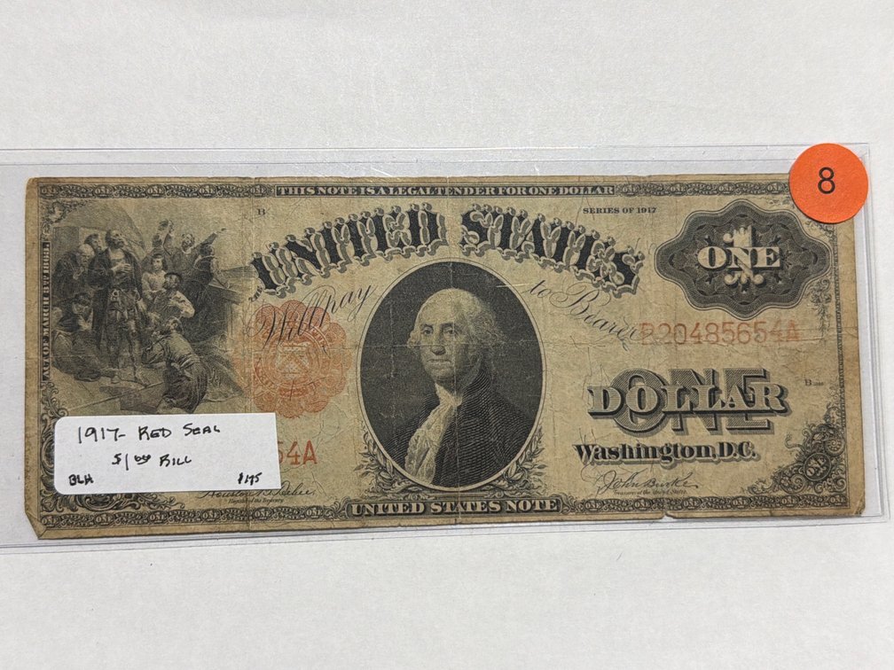 1917 RED SEAL ONE DOLLAR BILL