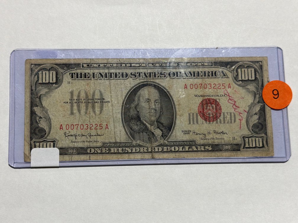 1966 $100 RED SEAL BILL