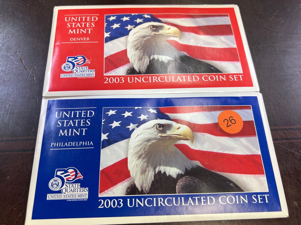 2003 US MINT UNCIRCULATED COIN SETS- DENVER & PHILADELPHIA