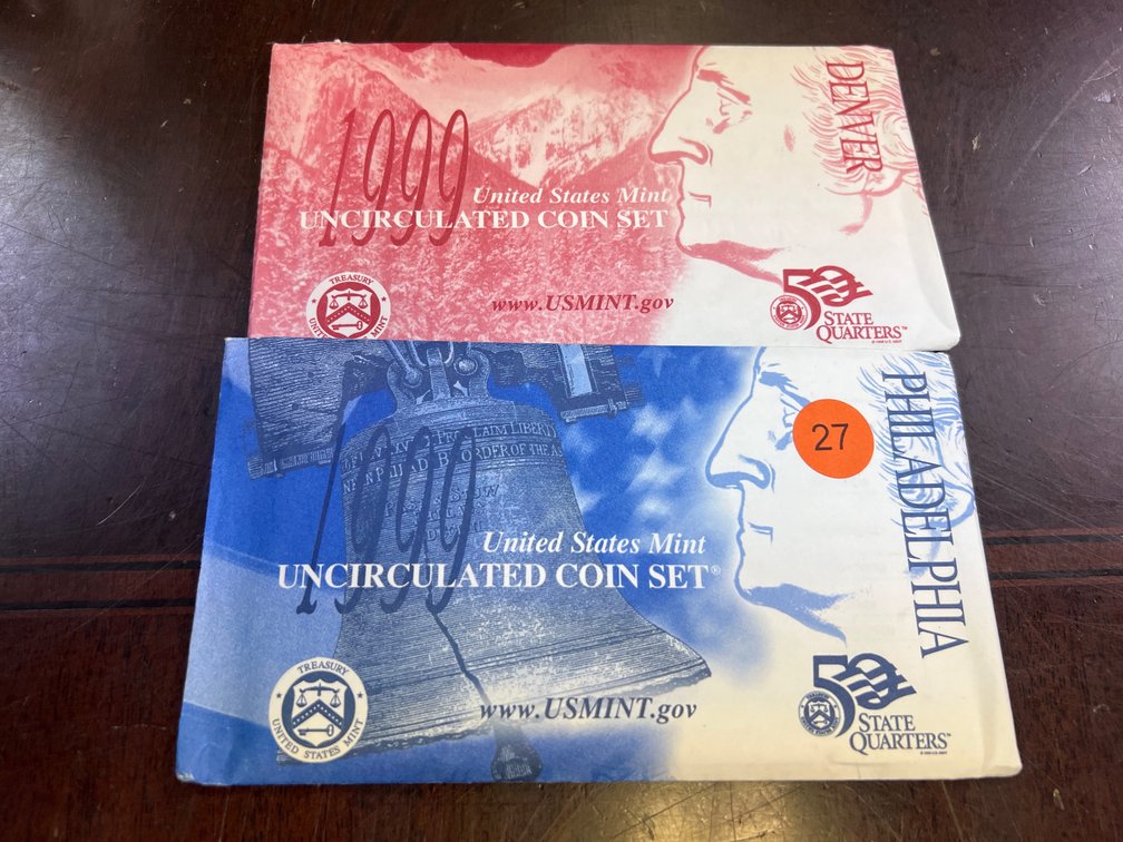 1999 US MINT UNCIRCULATED COIN SETS- DENVER & PHILADELPHIA