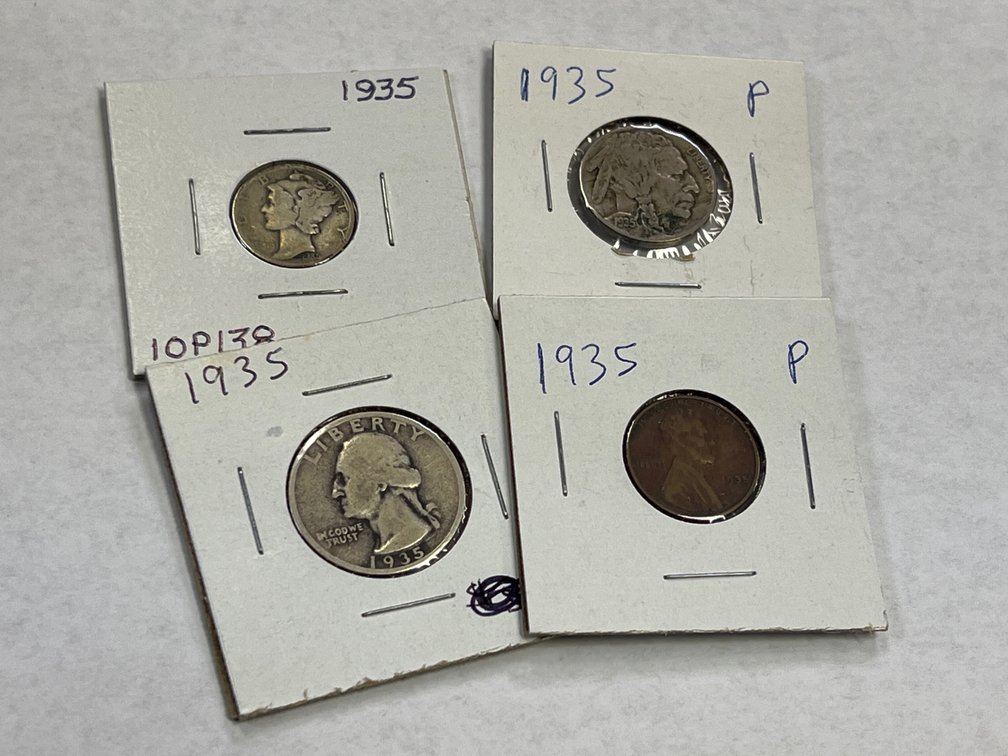 1935 4 COIN SET