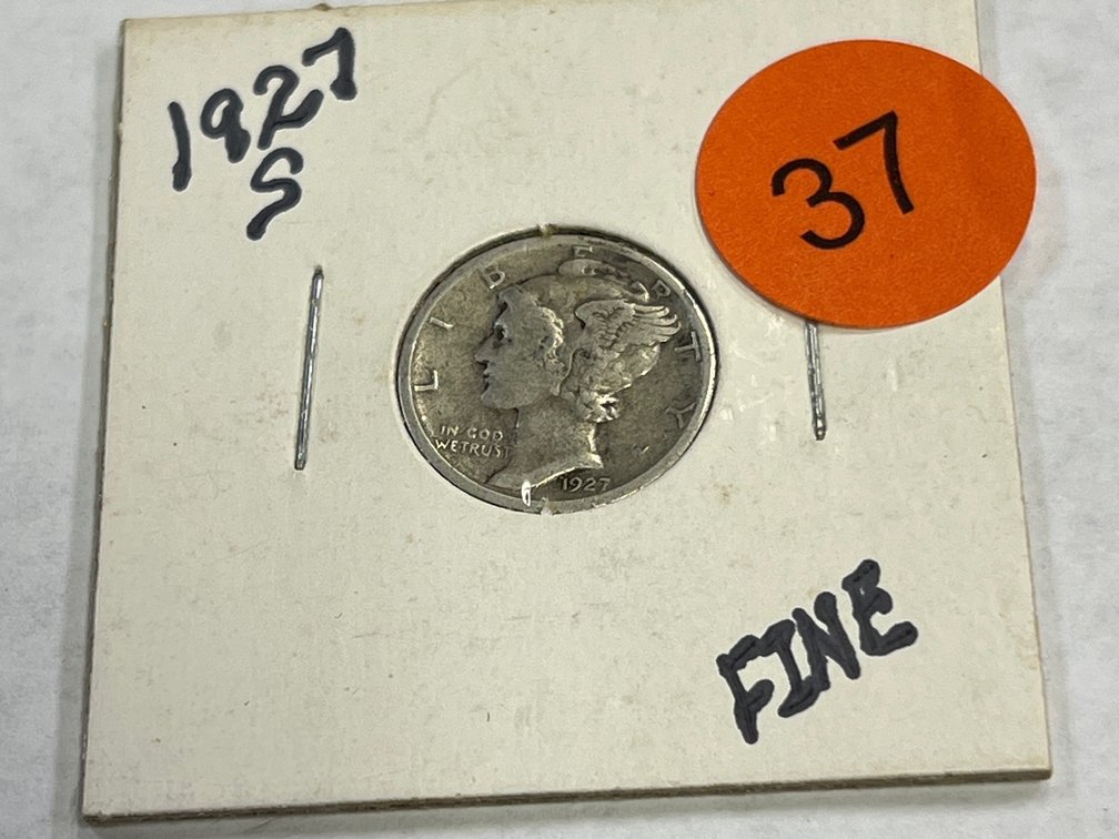1927-S MERCURY DIME
