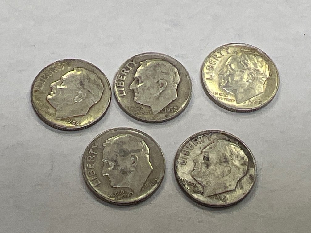 (5) SILVER DIMES