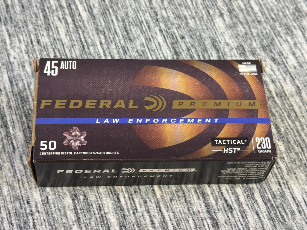 50 ROUNDS OF FEDERAL 45 AUTO AMMO