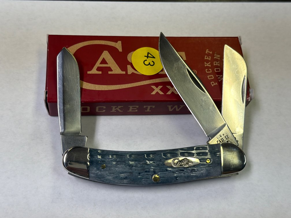 CASE XX BONE POCKET WORN GRAY BONE CRABDALL JIG SOWBELLY KNIFE (TB 6339 CS)