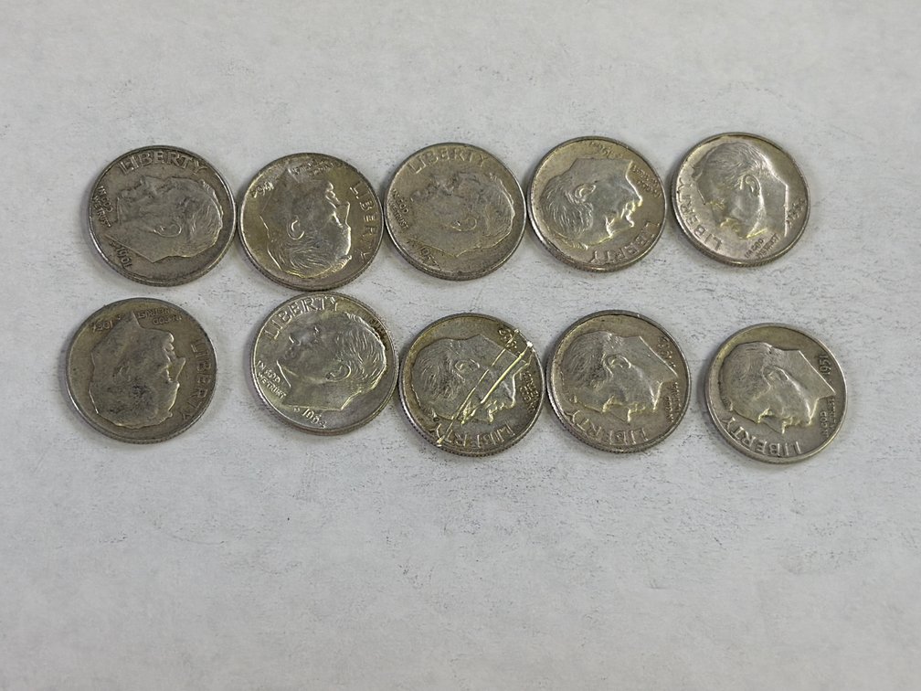 (10) SILVER ROOSEVELT DIMES