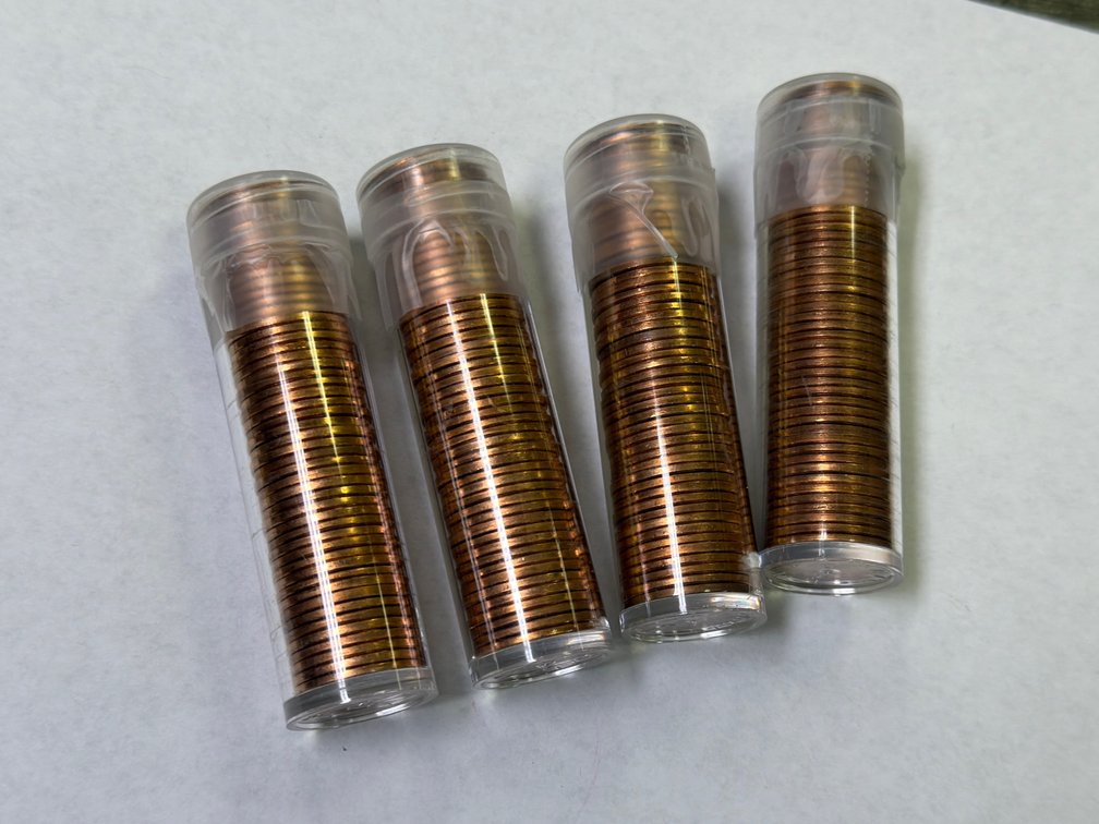 4 ROLLS OF WHEAT PENNIES