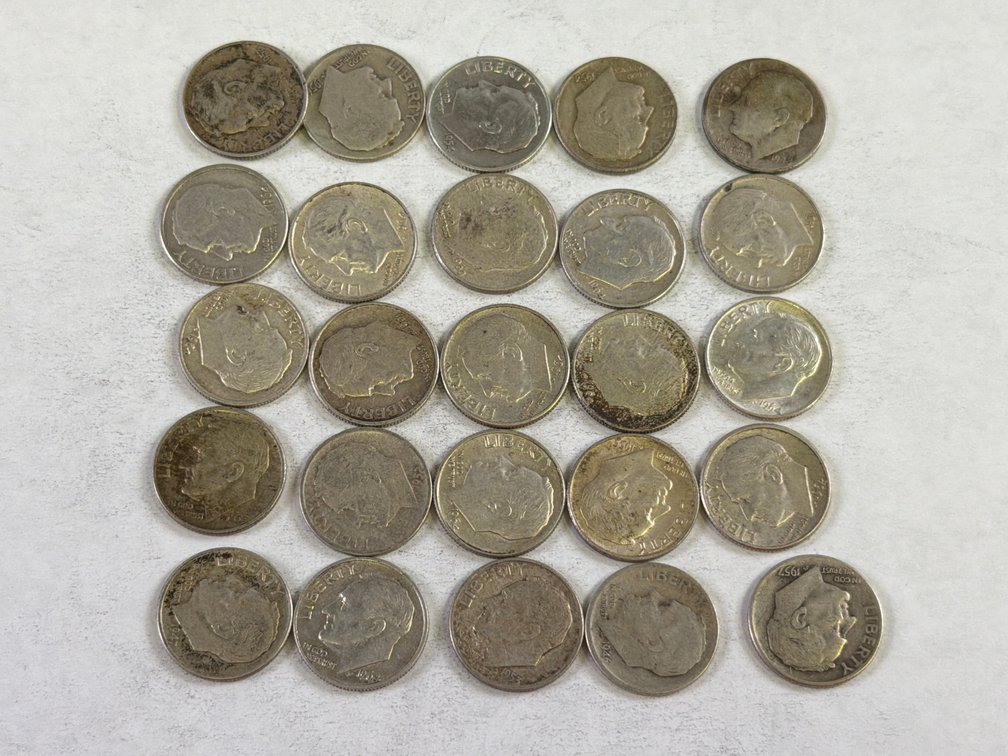 (25) SILVER ROOSEVELT DIMES