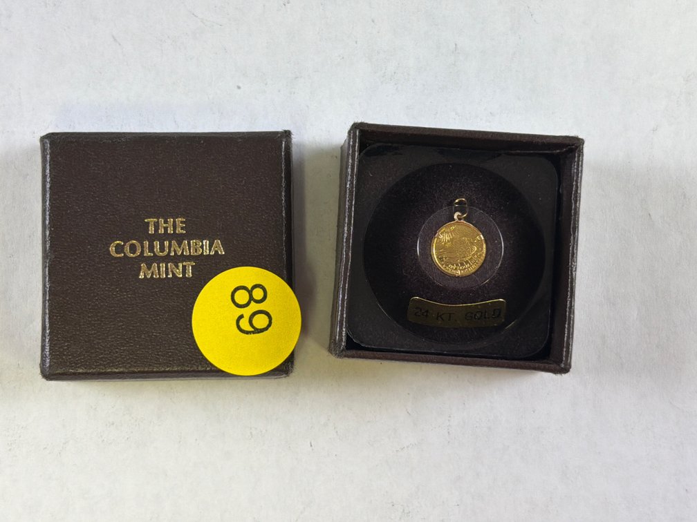 SMALL 24KT GOLD COIN PENDANT