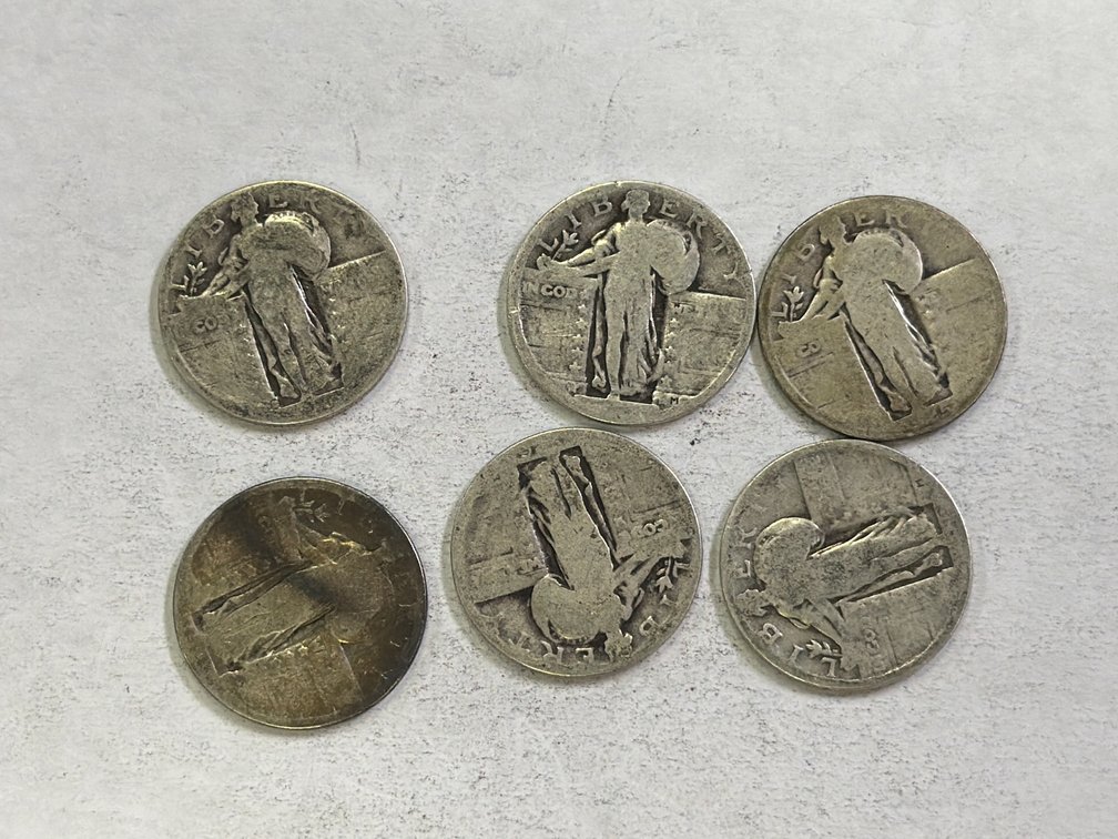 6 STANDING LIBERTY QUARTERS