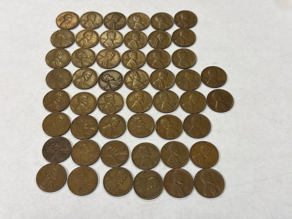 (50) 1944 WHEAT PENNIES