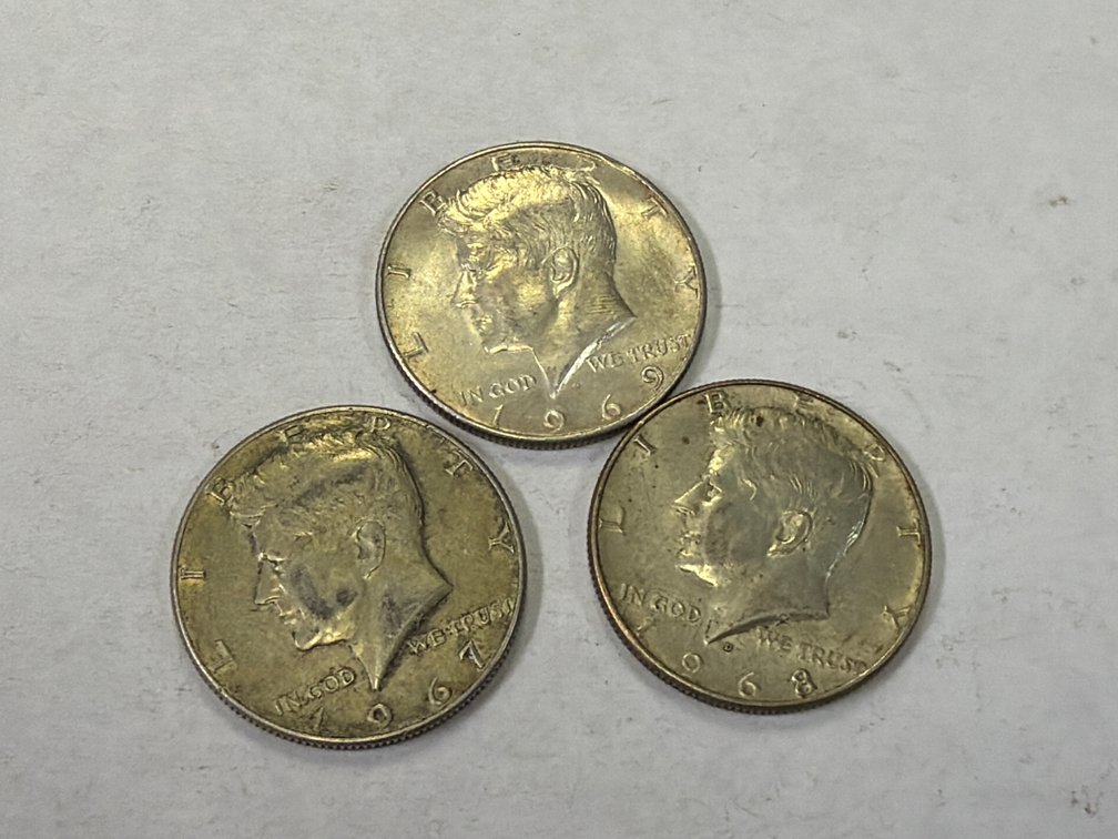 (3) KENNEDY HALF DOLLARS