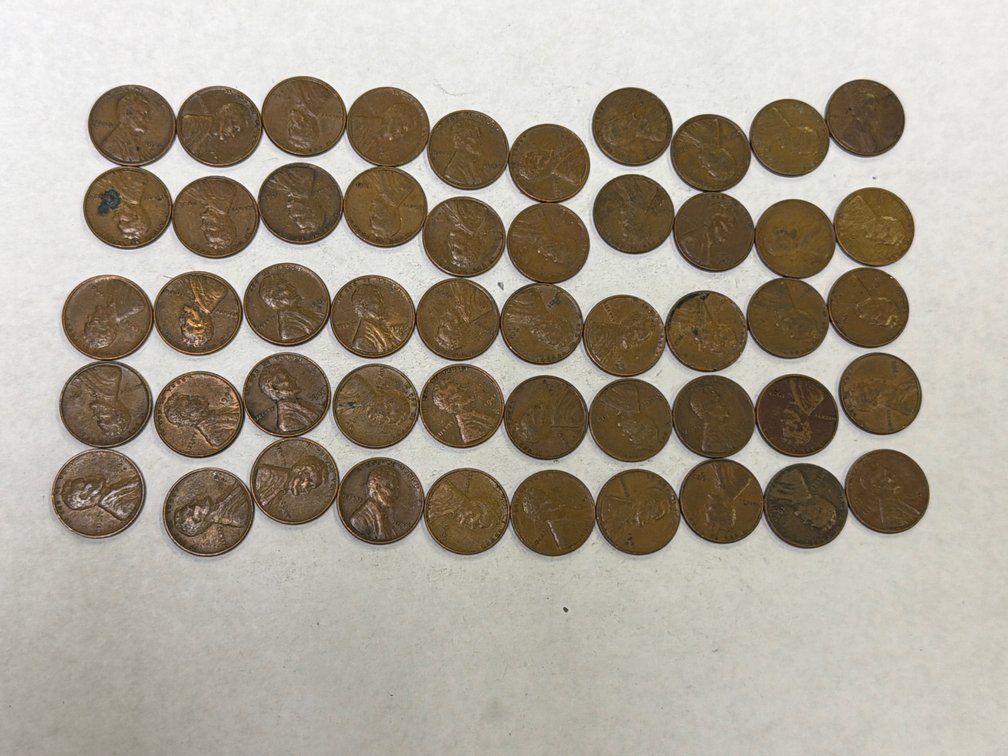 LOT OF (50) WHEAT PENNIES