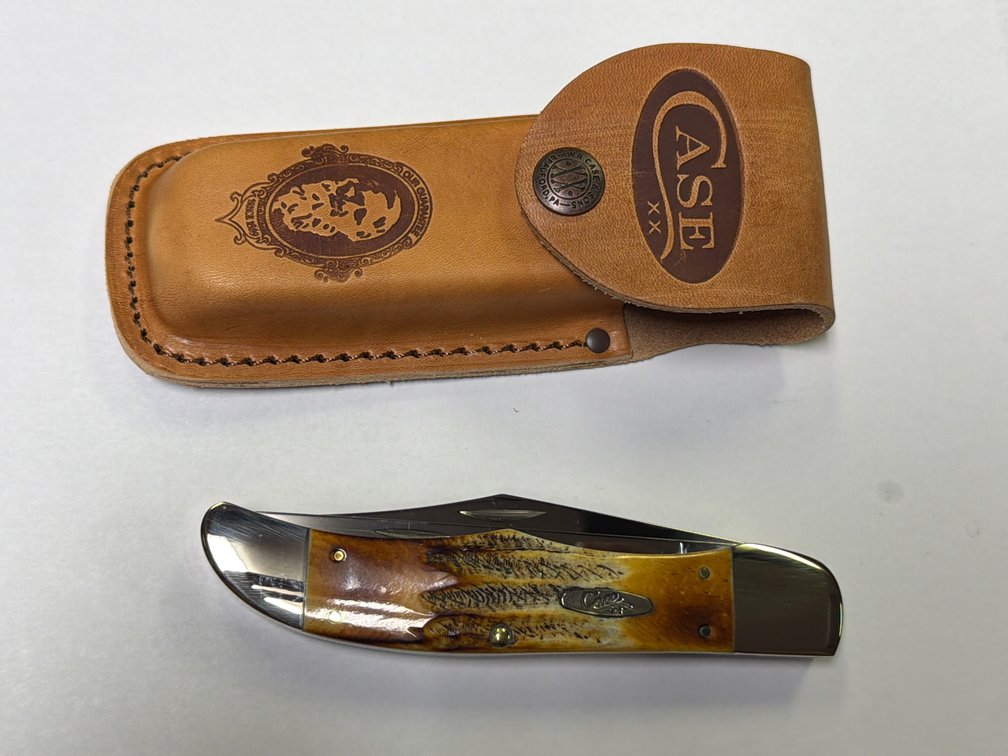 CASE XX 6.5 BONESTAG FOLDING HUNTER KNIFE WITH SHEATH