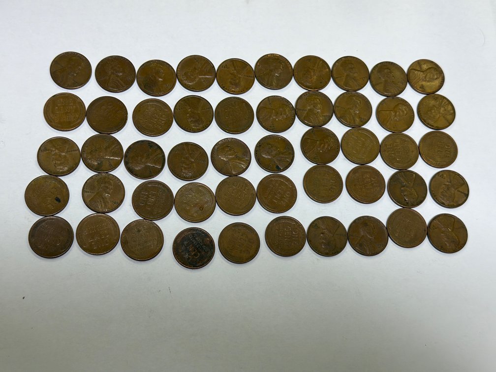 LOT OF 50 1953  PENNIES