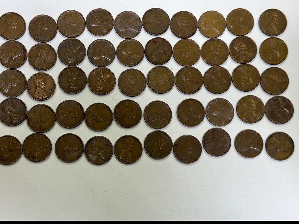 (50) 1950 PENNIES