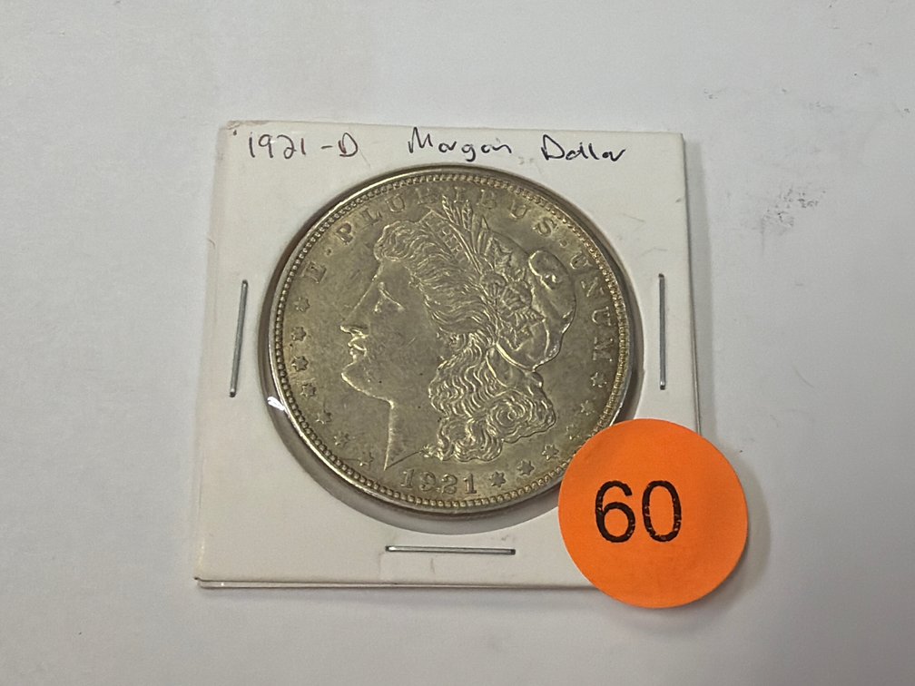 1921 D MORGAN SILVER DOLLAR
