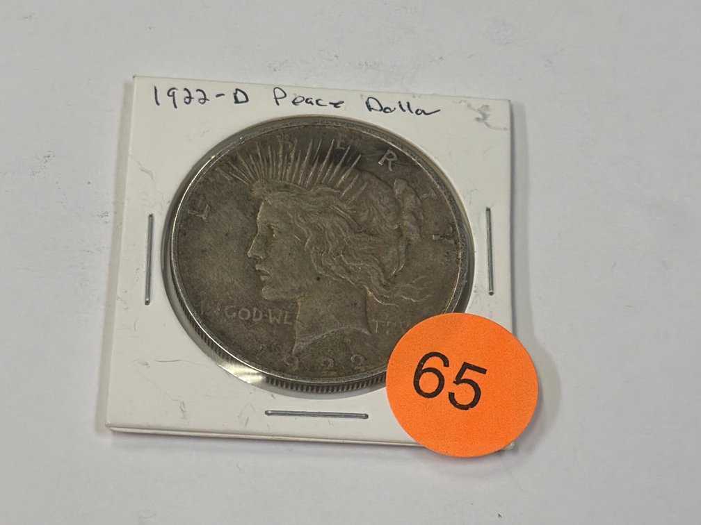 1922 D SILVER PEACE DOLLAR