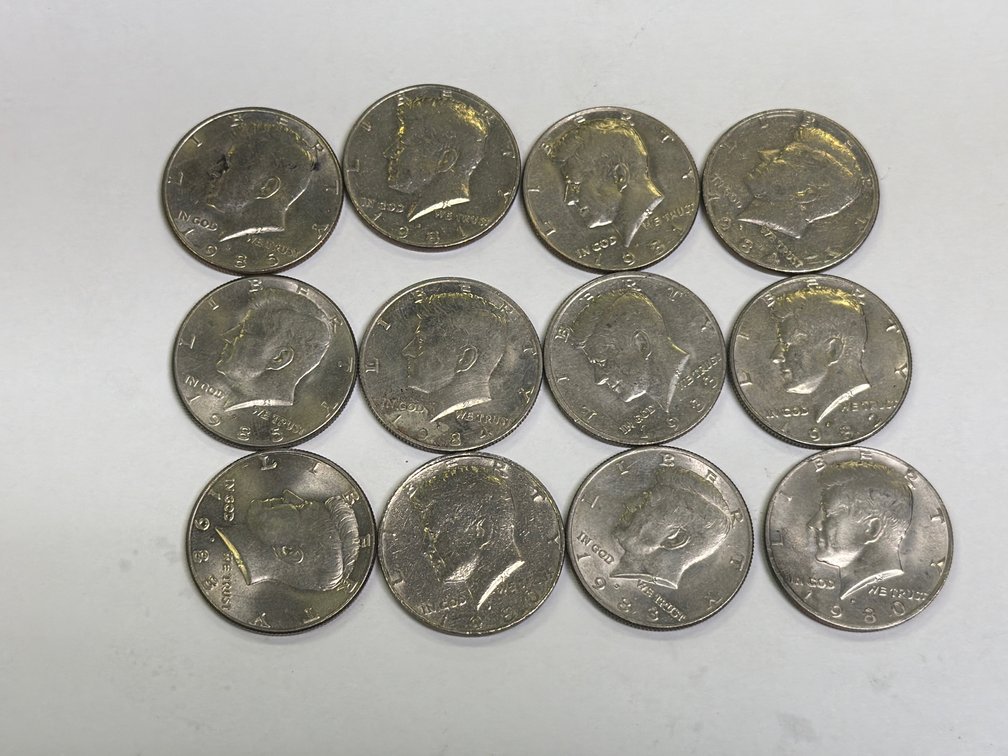 12 KENNEDY HALF DOLLARS