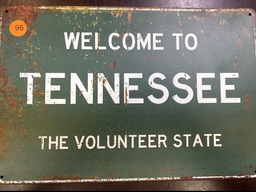 WELCOME TO TENNESSEE SIGN