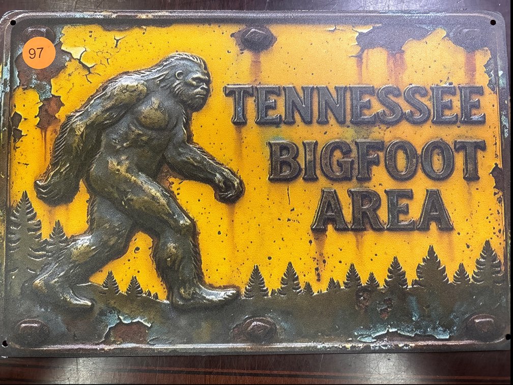 TENNESSEE BIGFOOT AREA SIGN