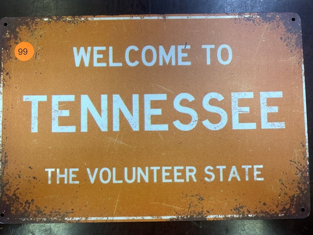 WELCOME TO TENNESSEE SIGN