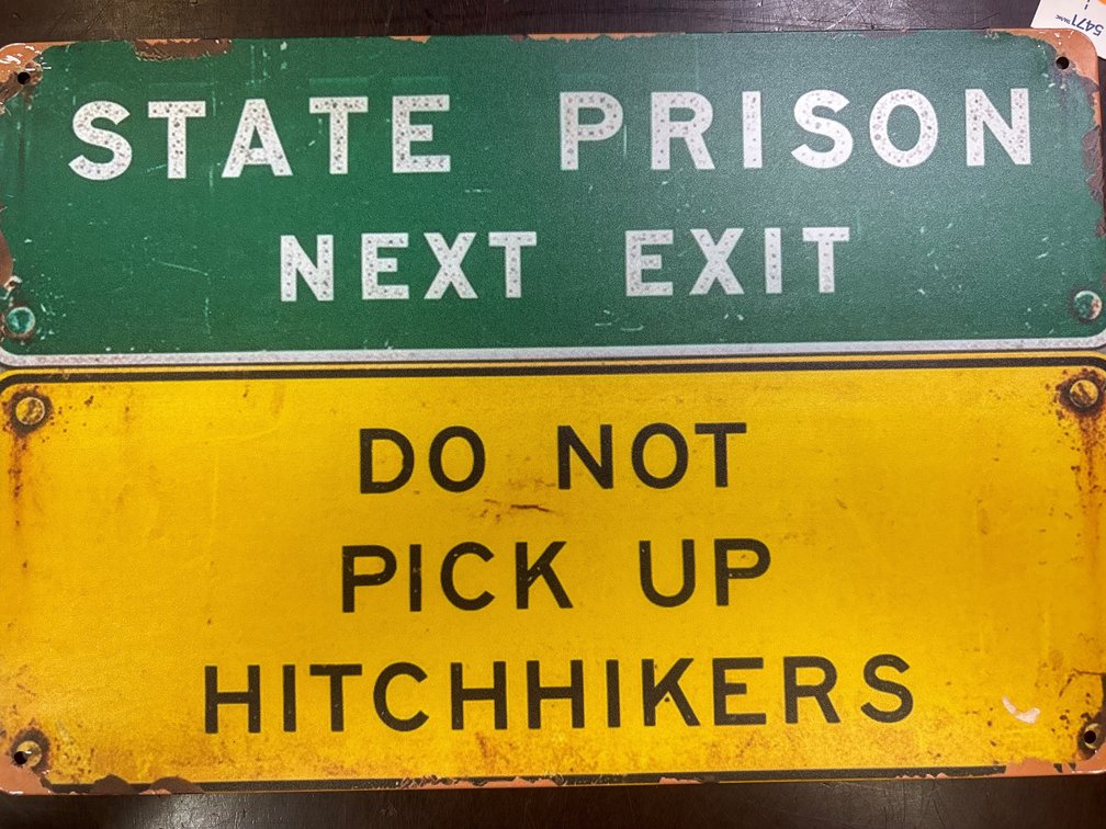 STATE PRISON NEST EXIT SIGN