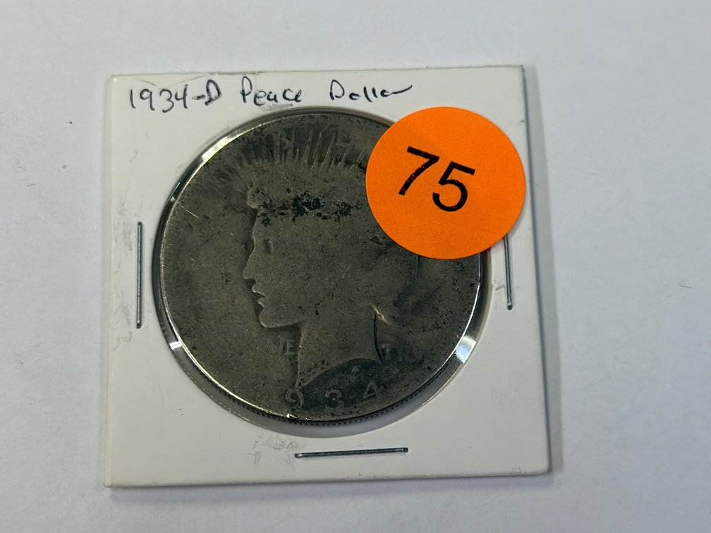 1934 D SILVER PEACE DOLLAR