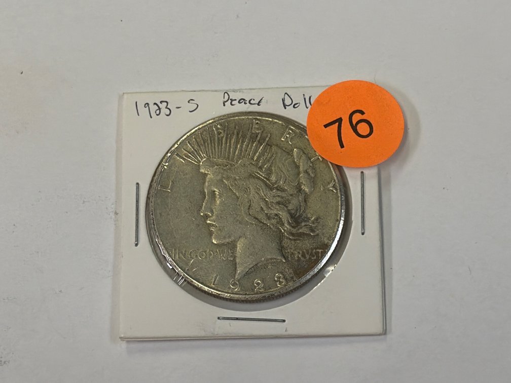 1923 S SILVER PEACE DOLLAR