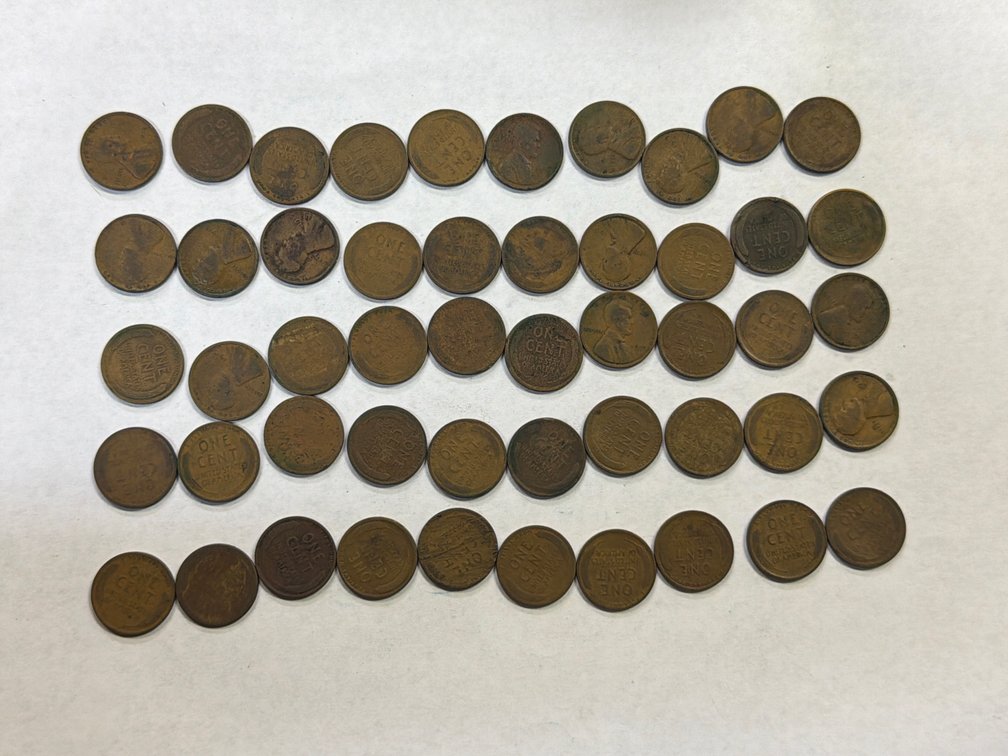 LOT OF (50) 1919 WHEAT PENNIES