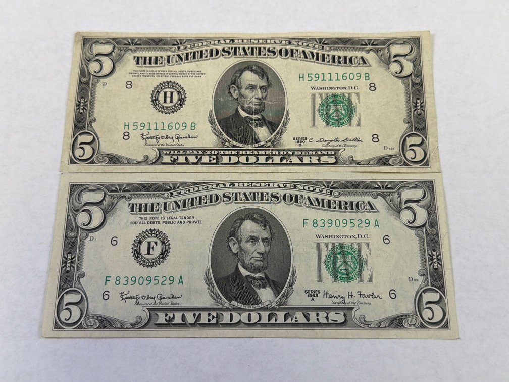 (2) GREEN SEAL $5